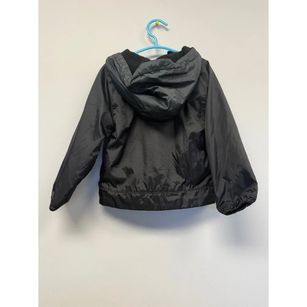 Nike Toddler Boys 2T Black Hooded Fleece Lined Full Zip Windbreaker Jacket Coat